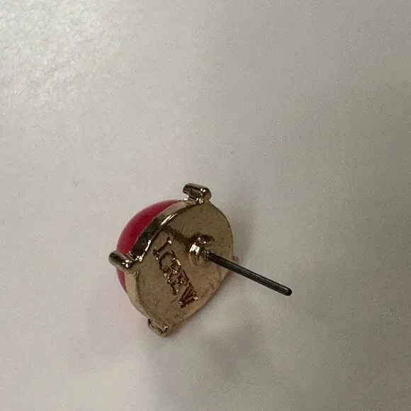 J. Crew Translucent Hot Pink Bubble Studs - Picture 3 of 3